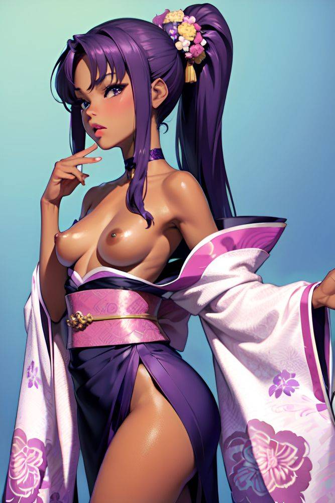 Anime Skinny Small Tits 70s Age Pouting Lips Face Purple Hair Ponytail Hair Style Dark Skin Dark Fantasy Wedding Front View Cumshot Kimono 3683557657209521404 - AI Hentai - #main