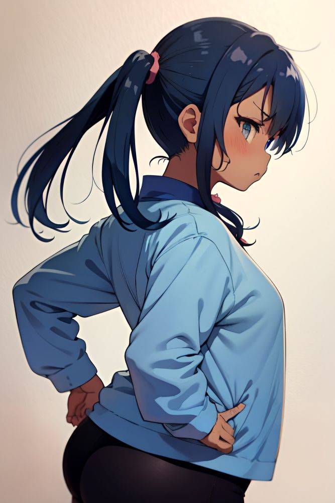 Anime Chubby Small Tits 50s Age Angry Face Blue Hair Pigtails Hair Style Dark Skin Watercolor Stage Back View Gaming Teacher 3689471827256666494 - AI Hentai - #main