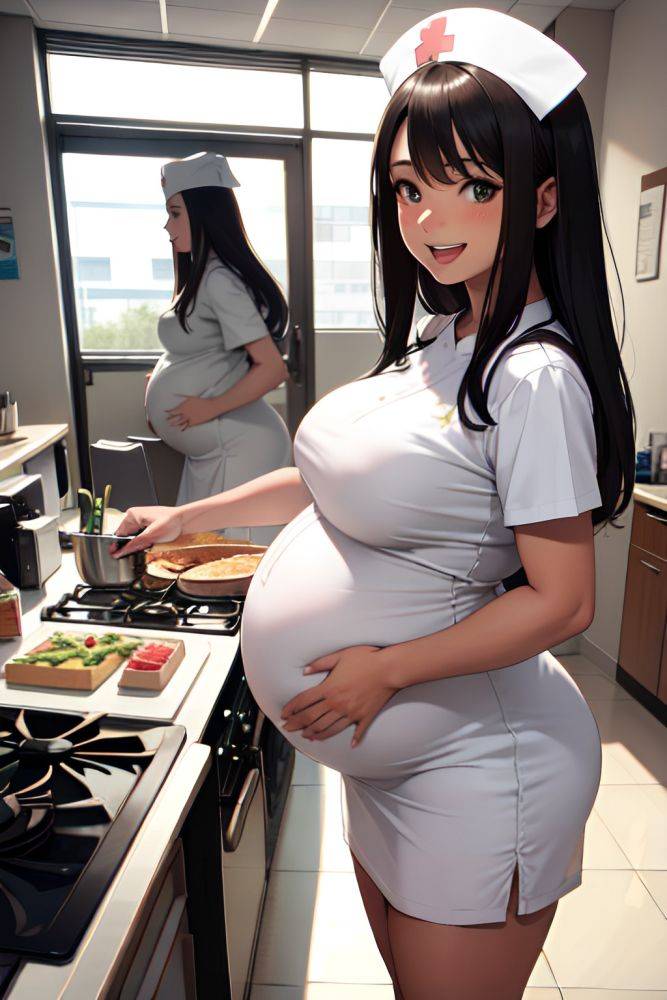 Anime Pregnant Small Tits 20s Age Laughing Face Brunette Straight Hair Style Light Skin Black And White Office Front View Cooking Nurse 3689541408493808115 - AI Hentai - #main