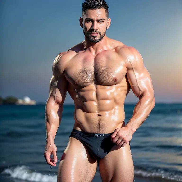 ,manly man,thirties,(RAW photo, best quality, masterpiece:1.1), (realistic, photo-realistic:1.2), ultra-detailed, ultra high res, physically-based rendering,beautiful,seductive,muscular,(wet:1.1),front view,full body,(adult:1.5) - #main