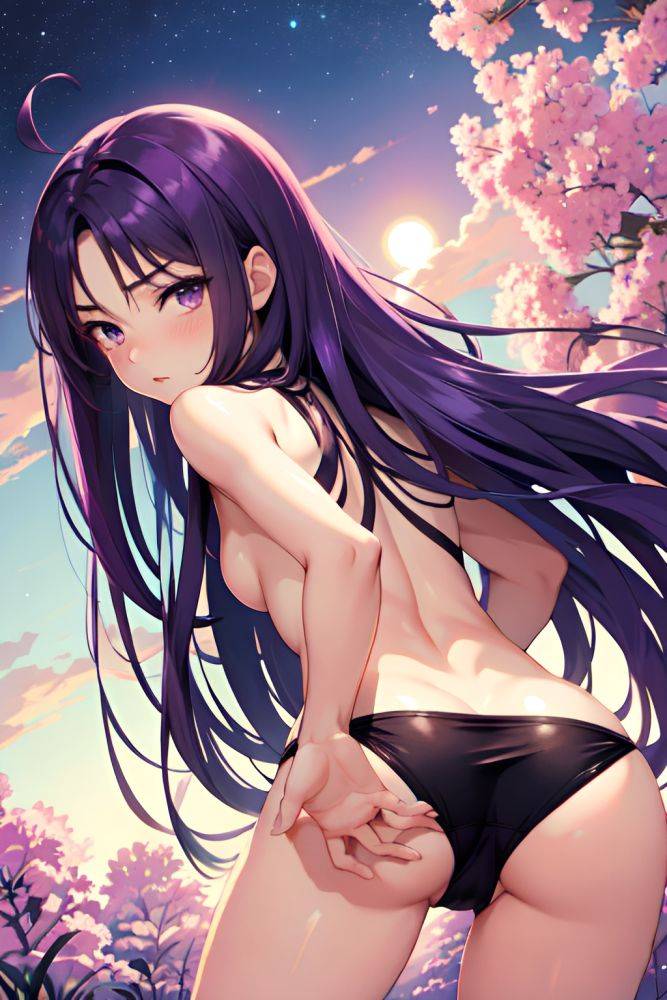 Anime Skinny Small Tits 40s Age Pouting Lips Face Purple Hair Straight Hair Style Dark Skin Soft Anime Party Back View Bending Over Teacher 3690411139209266294 - AI Hentai - #main