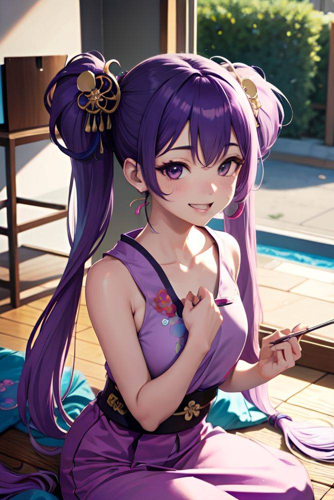 Anime Skinny Small Tits 70s Age Laughing Face Purple Hair Pigtails Hair Style Light Skin Painting Hospital Close Up View Gaming Geisha 3690720374246602245 - AI Hentai - #main