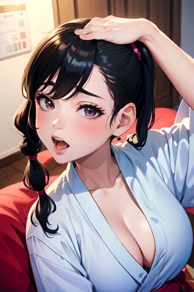 Anime Pregnant Small Tits 80s Age Ahegao Face Black Hair Pigtails Hair Style Light Skin Watercolor Wedding Close Up View On Back Bathrobe 3687863792576435419 - AI Hentai - #main