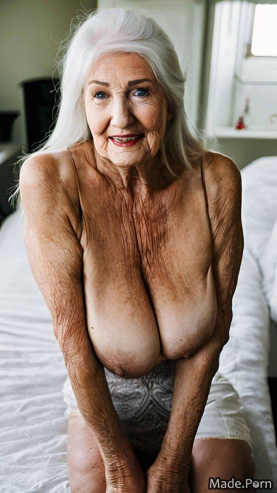 Indoors long hair woman 90 topless tank top gigantic boobs AI porn - #main