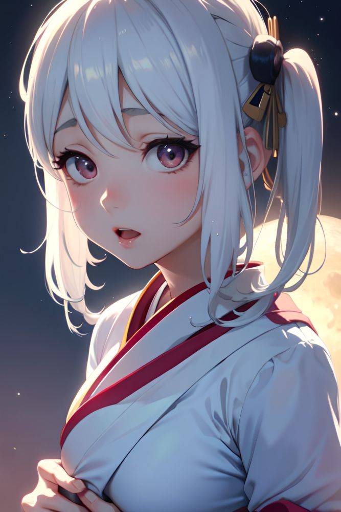 Anime Pregnant Small Tits 20s Age Orgasm Face White Hair Pigtails Hair Style Light Skin Soft + Warm Moon Close Up View Working Out Geisha 3691261542897716425 - AI Hentai - #main