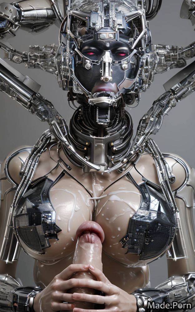Skinny fantasy armor pov perfect body glass woman robot AI porn - #main