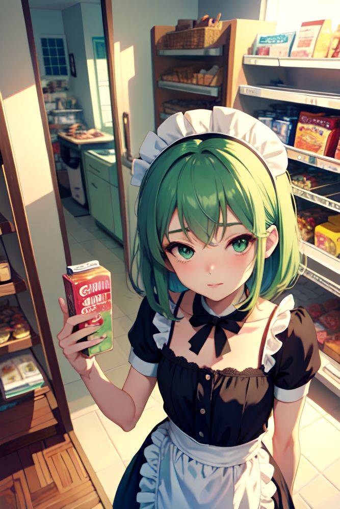 Anime Skinny Small Tits 50s Age Seductive Face Green Hair Messy Hair Style Light Skin Mirror Selfie Grocery Side View Sleeping Maid 3691733130310669169 - AI Hentai - #main