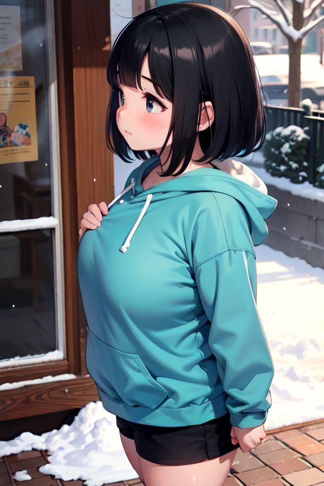 Anime Chubby Small Tits 40s Age Sad Face Black Hair Bangs Hair Style Dark Skin Painting Snow Side View Working Out Goth 3692301354488508533 - AI Hentai - #main