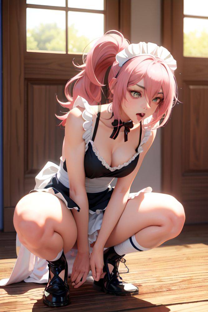 Anime Skinny Small Tits 20s Age Ahegao Face Pink Hair Messy Hair Style Light Skin 3d Desert Front View Squatting Maid 3692320681841453702 - AI Hentai - #main