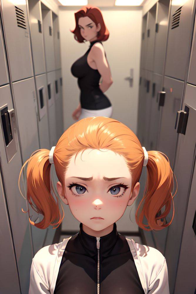 Anime Busty Small Tits 50s Age Sad Face Ginger Slicked Hair Style Light Skin 3d Locker Room Close Up View Plank Goth 3692359333764438261 - AI Hentai - #main