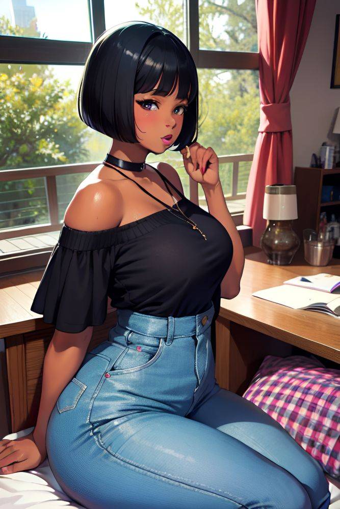 Anime Chubby Small Tits 60s Age Orgasm Face Black Hair Bobcut Hair Style Dark Skin Vintage Bar Side View Straddling Goth 3692401856707157897 - AI Hentai - #main