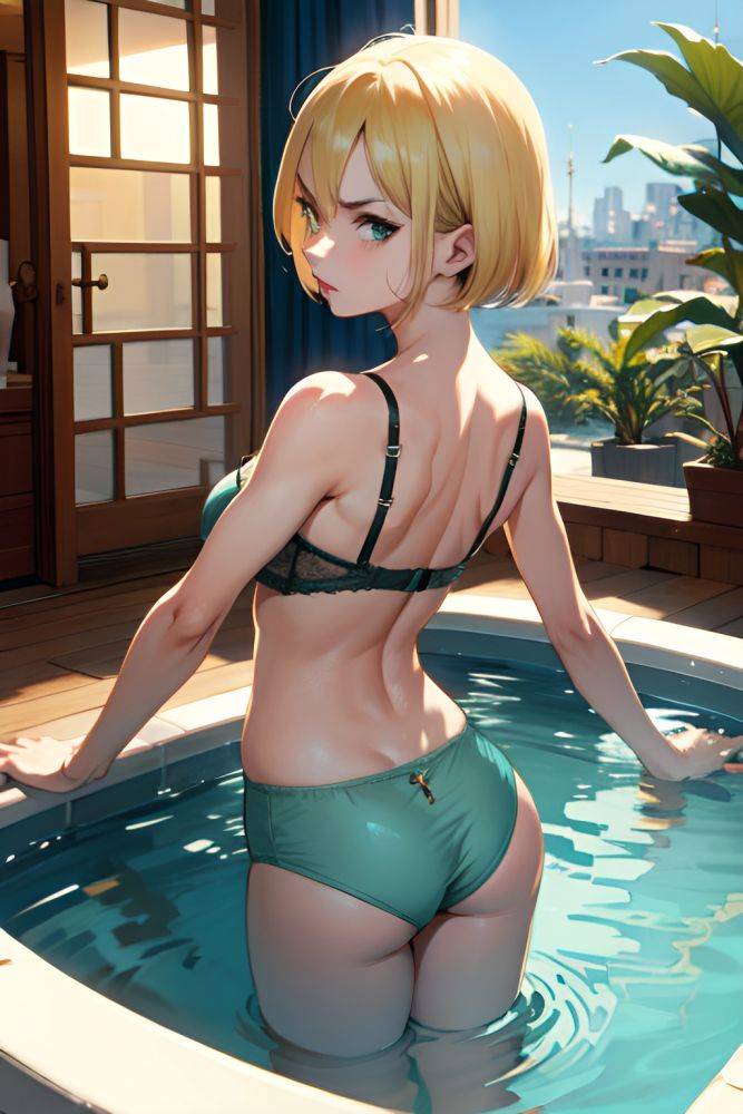 Anime Skinny Small Tits 60s Age Angry Face Blonde Pixie Hair Style Light Skin Vintage Casino Back View Bathing Bra 3692560340846714377 - AI Hentai - #main