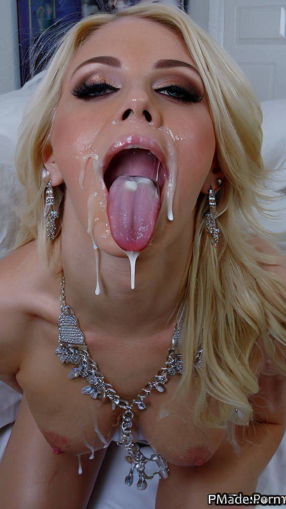 Woman earrings bulgarian lipstick vivid gigantic boobs cum in mouth AI porn - #main