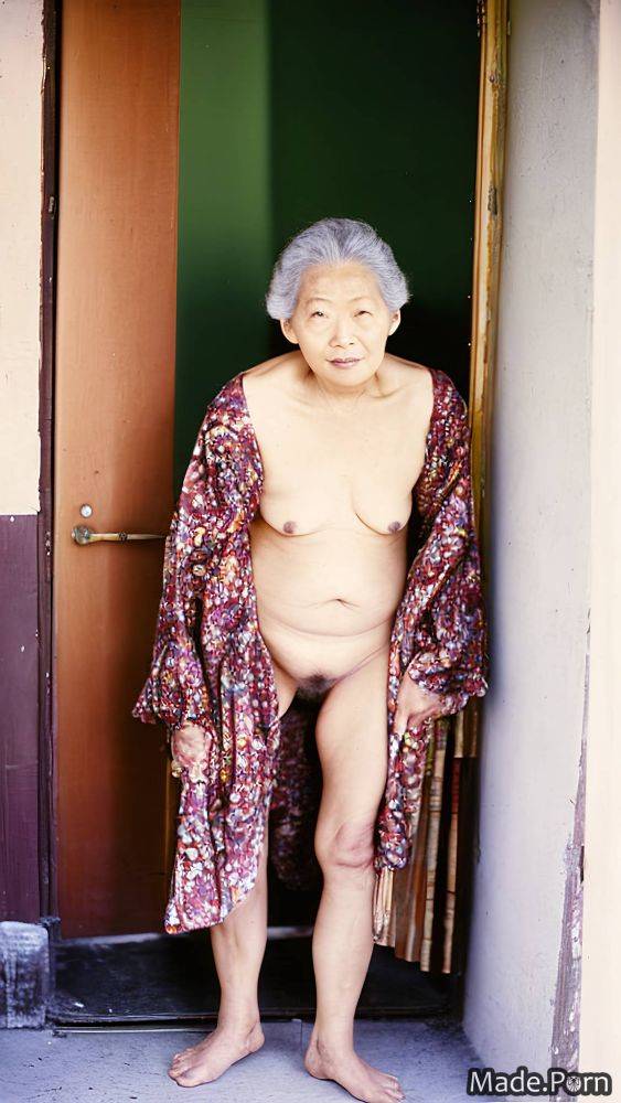 90 Harajuku, Tokyo topless standing traditional victorian wife AI porn - #main