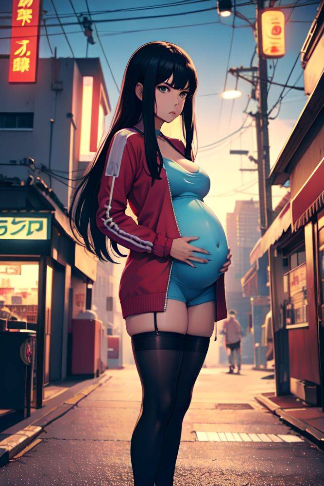 Anime Pregnant Small Tits 70s Age Serious Face Black Hair Straight Hair Style Light Skin Cyberpunk Bar Back View Gaming Stockings 3688899740389195445 - AI Hentai - #main