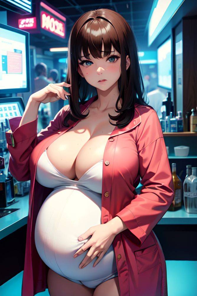 Anime Pregnant Huge Boobs 60s Age Sad Face Brunette Bangs Hair Style Light Skin Cyberpunk Bar Front View Cumshot Pajamas 3696452867657735924 - AI Hentai - #main