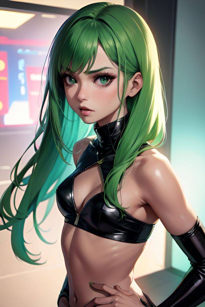 Anime Skinny Small Tits 60s Age Sad Face Green Hair Straight Hair Style Light Skin Cyberpunk Wedding Close Up View Gaming Goth 3696622949316128275 - AI Hentai - #main