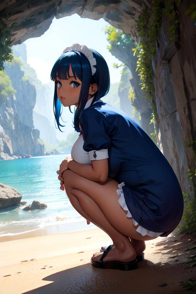 Anime Pregnant Small Tits 18 Age Seductive Face Blue Hair Bangs Hair Style Dark Skin Crisp Anime Cave Back View Squatting Maid 3696750509845779234 - AI Hentai - #main