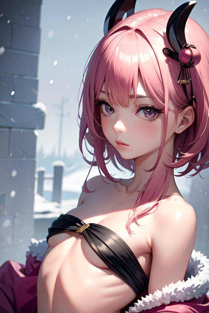 Anime Skinny Small Tits 30s Age Pouting Lips Face Pink Hair Bangs Hair Style Dark Skin Skin Detail (beta) Snow Close Up View Straddling Geisha 3697253019029210018 - AI Hentai - #main