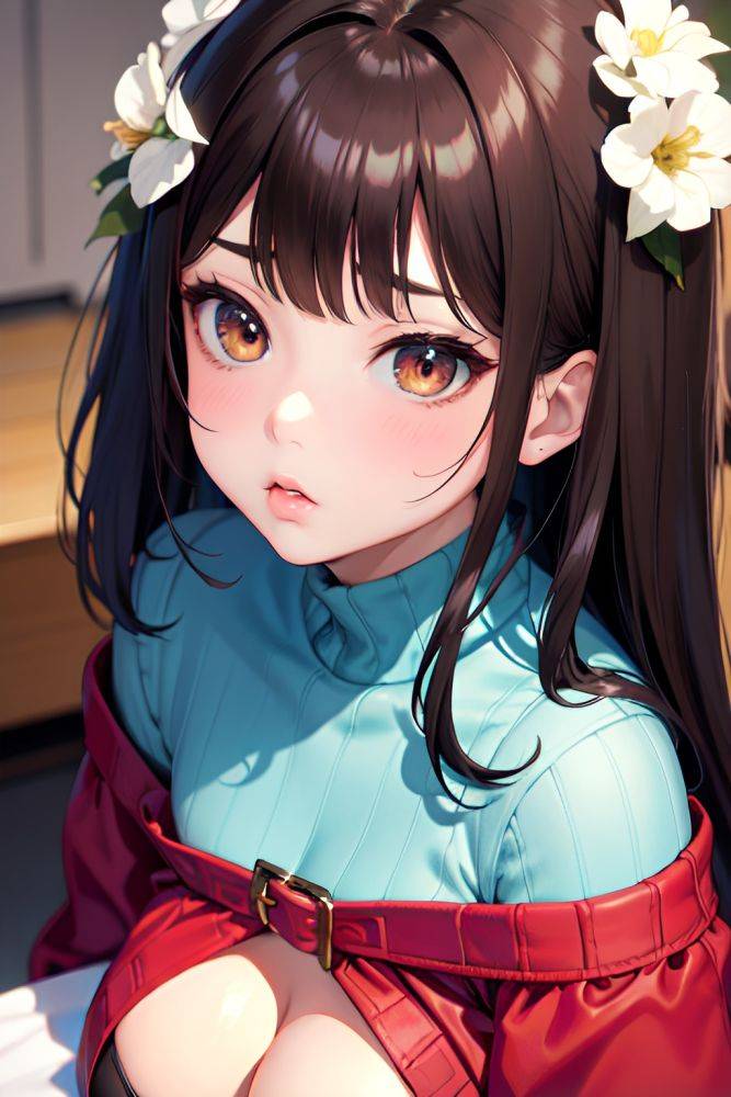 Anime Busty Small Tits 18 Age Pouting Lips Face Brunette Bangs Hair Style Light Skin Warm Anime Wedding Close Up View Gaming Goth 3697365120848508948 - AI Hentai - #main