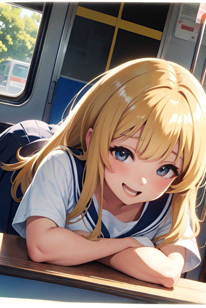 Anime Chubby Small Tits 70s Age Laughing Face Blonde Straight Hair Style Dark Skin Watercolor Bus Close Up View Bending Over Schoolgirl 3697809649447491079 - AI Hentai - #main