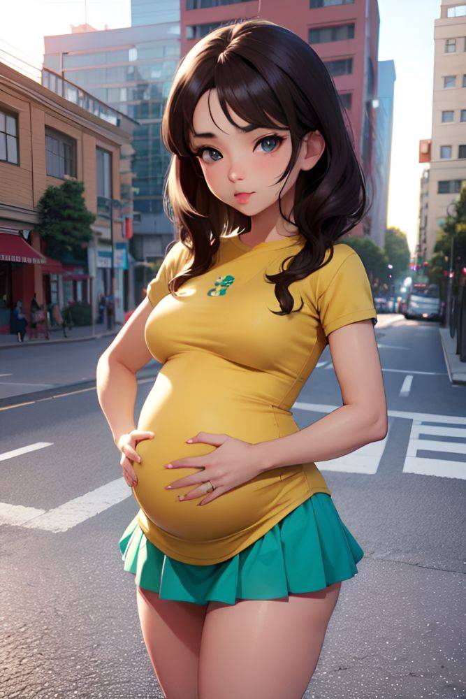 Anime Pregnant Small Tits 20s Age Pouting Lips Face Brunette Messy Hair Style Light Skin 3d Oasis Front View T Pose Mini Skirt 3697917883049267866 - AI Hentai - #main