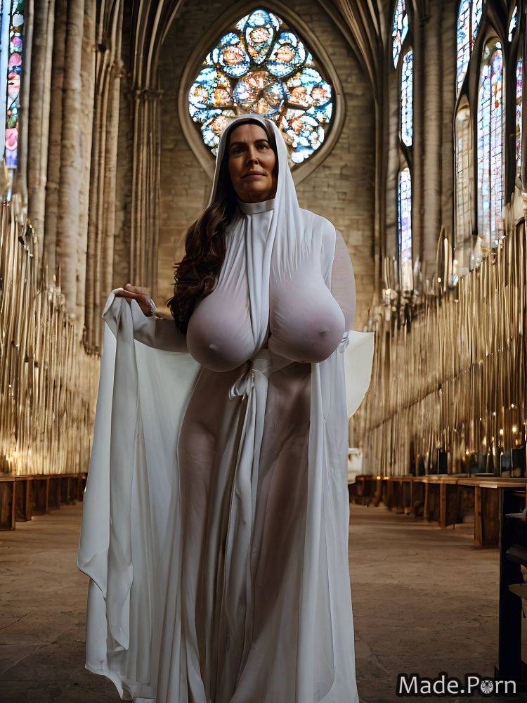 60 woman nun church ssbbw gigantic boobs made AI porn - #main