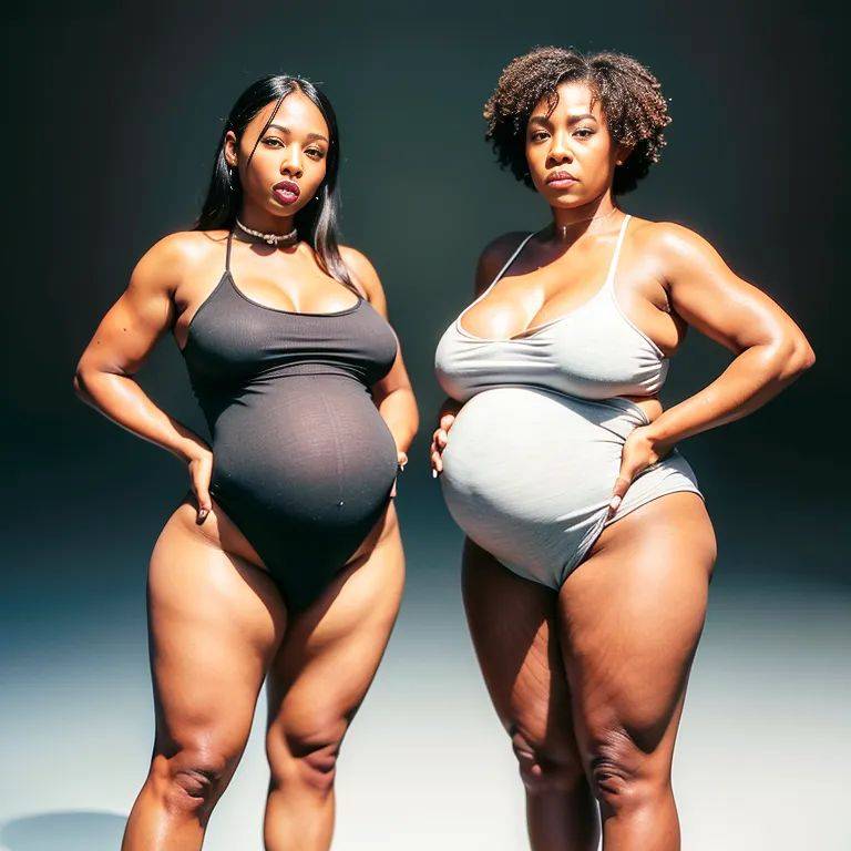 black people, ,(2women:2),thirties,(RAW photo, best quality, masterpiece:1.1), (realistic, photo-realistic:1.2), ultra-detailed, ultra high res, physically-based rendering,huge ass,(tan:1.2),pregnant,choker,high socks,from - #main