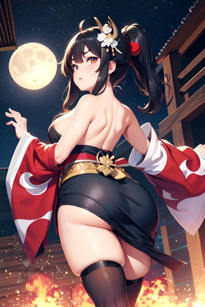 Anime Chubby Small Tits 40s Age Angry Face Black Hair Messy Hair Style Light Skin 3d Moon Back View Plank Geisha 3698118887520100632 - AI Hentai - #main