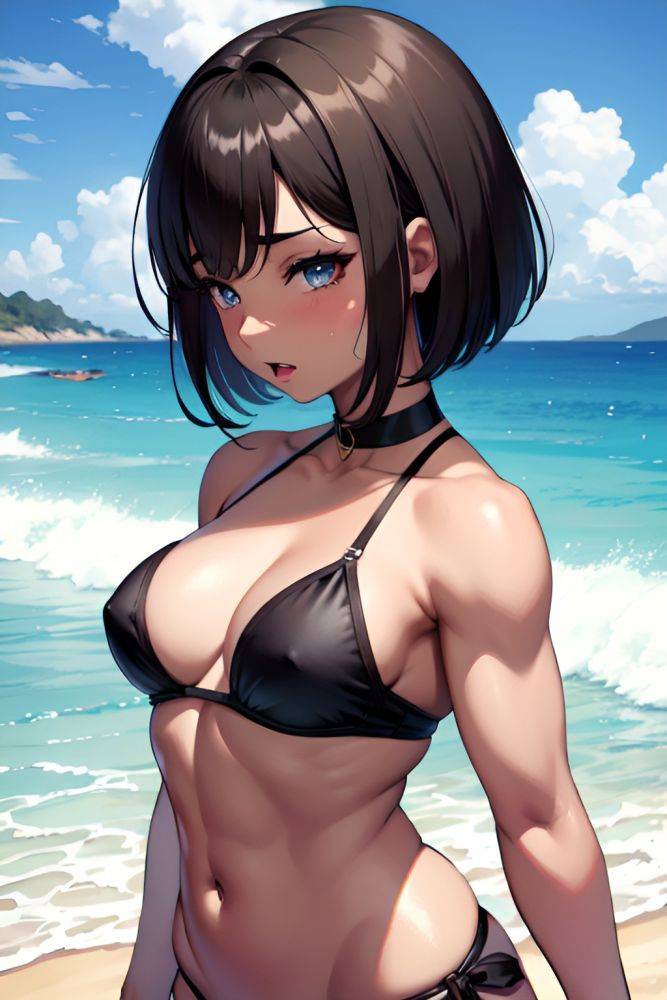 Anime Muscular Small Tits 60s Age Ahegao Face Brunette Bobcut Hair Style Dark Skin Skin Detail (beta) Beach Side View Massage Goth 3698173004116102626 - AI Hentai - #main