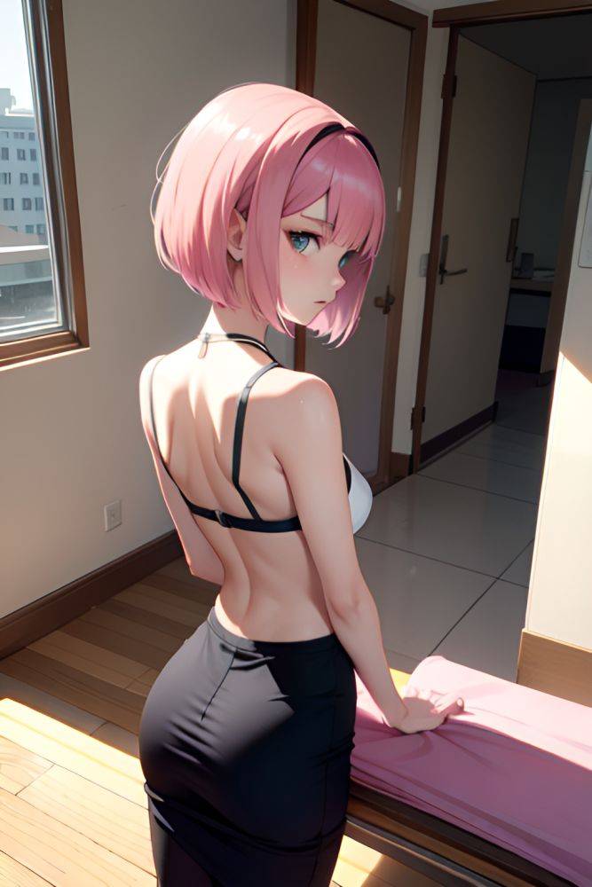 Anime Skinny Small Tits 18 Age Serious Face Pink Hair Bobcut Hair Style Light Skin Warm Anime Hospital Back View Plank Teacher 3698412662860087804 - AI Hentai - #main