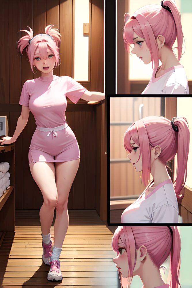 Anime Skinny Small Tits 20s Age Ahegao Face Pink Hair Ponytail Hair Style Light Skin Cyberpunk Sauna Side View Bending Over Nurse 3698509298430892437 - AI Hentai - #main