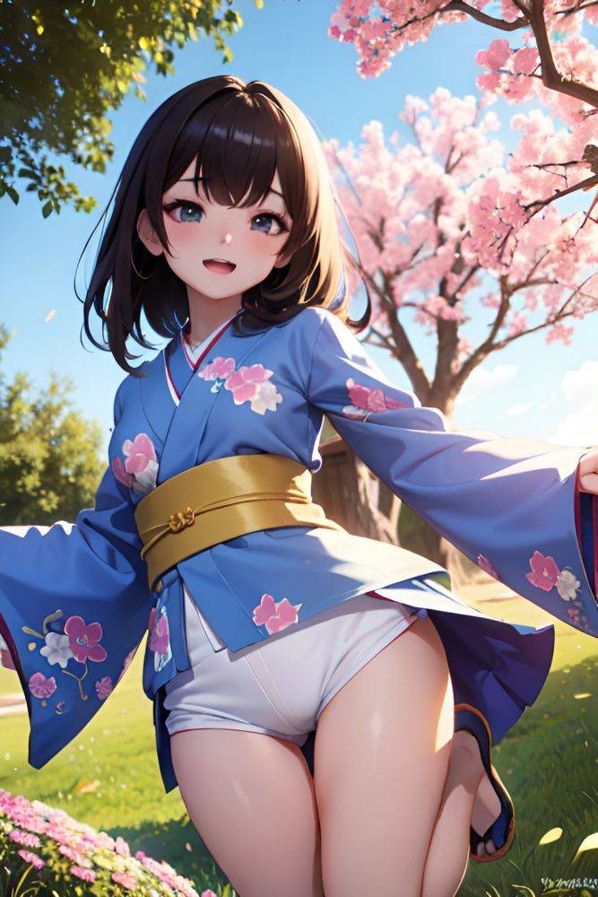 Anime Busty Small Tits 18 Age Ahegao Face Brunette Bangs Hair Style Light Skin 3d Meadow Back View Jumping Kimono 3698528625204996257 - AI Hentai - #main