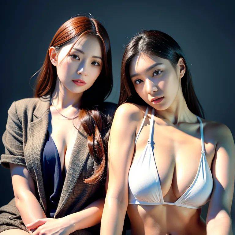 ,korean,kpop idol,(2women:2),twenties,(RAW photo, best quality, masterpiece:1.1), (realistic, photo-realistic:1.2), ultra-detailed, ultra high res, physically-based rendering,(adult:1.5) - #main