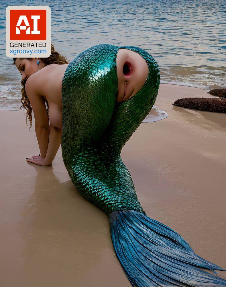 Mermaid life's a blast, but my pussy's treasures are where it's at. Dive in, matey, no need for a map, just follow my glowing crack! - #main