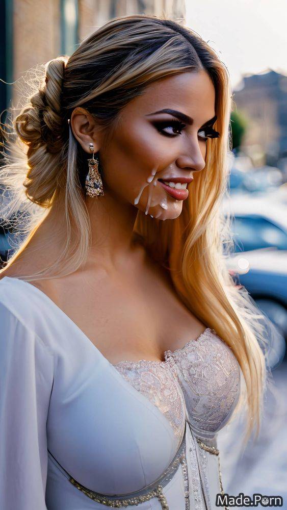 Cleavage wedding looking at viewer kneeling perfect body roleplay begging AI porn - #main