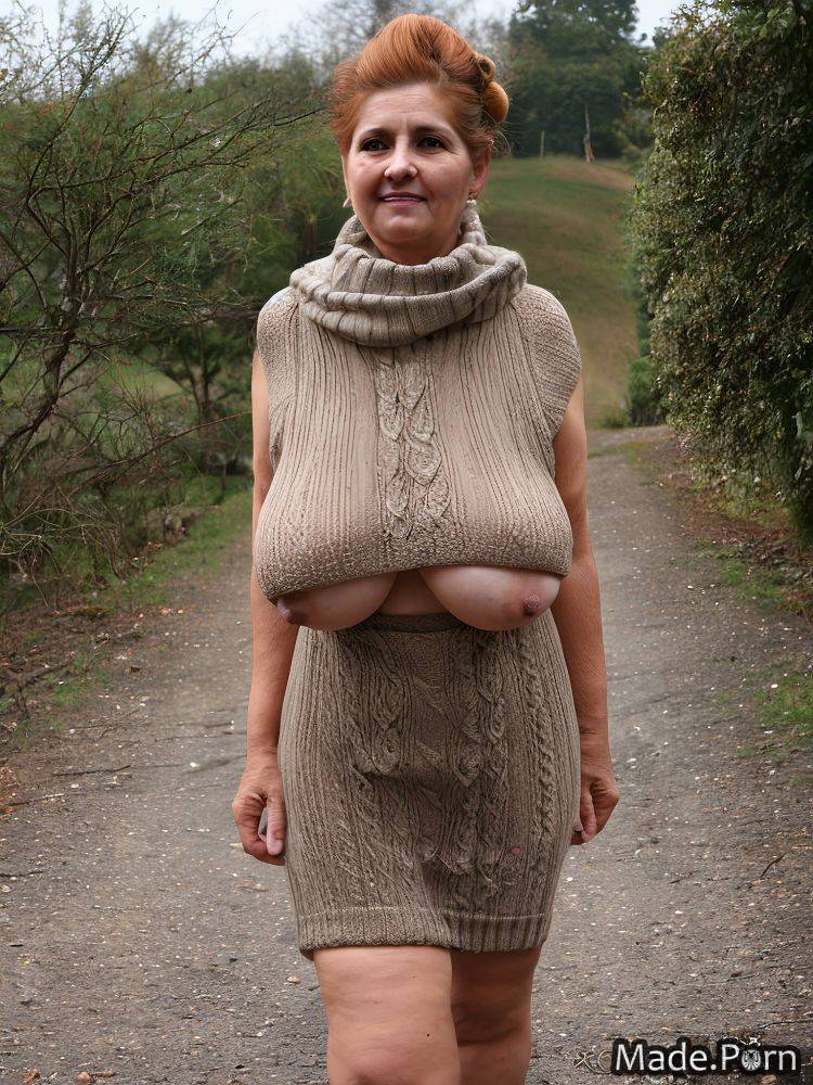 Corset gigantic boobs saggy tits sweater hair bun guatemalan huge boobs AI porn - #main