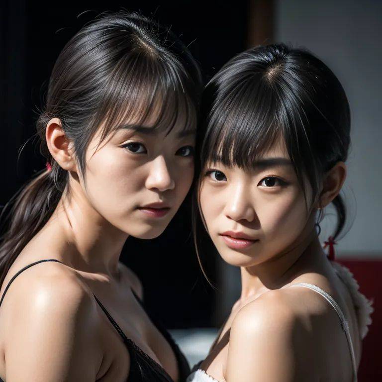 , japanese,(2women:2),twenties,(RAW photo, best quality, masterpiece:1.1), (realistic, photo-realistic:1.2), ultra-detailed, ultra high res, physically-based rendering,(adult:1.5) - #main