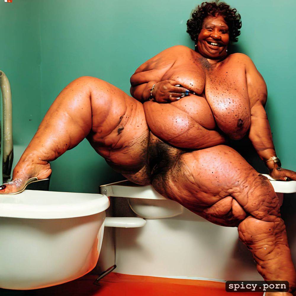 obese, smile, hanging boobs, photo, shitting, ebony, color, female - #main