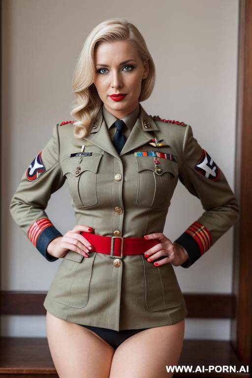 blonde german in wwii uniform, red armband - #main