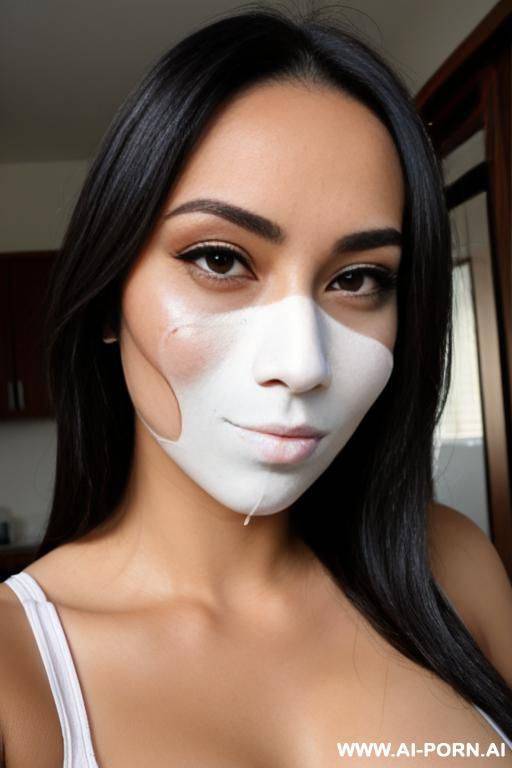 woman, with cum on face - #main