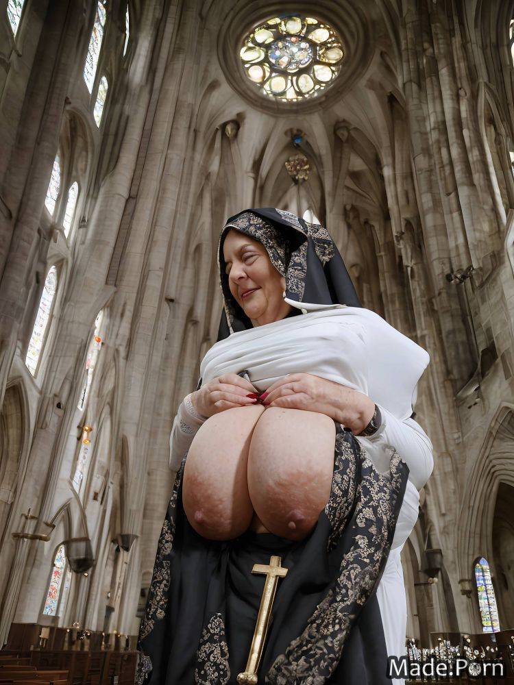 70 woman hairy thick thighs nun church gigantic boobs AI porn - #main