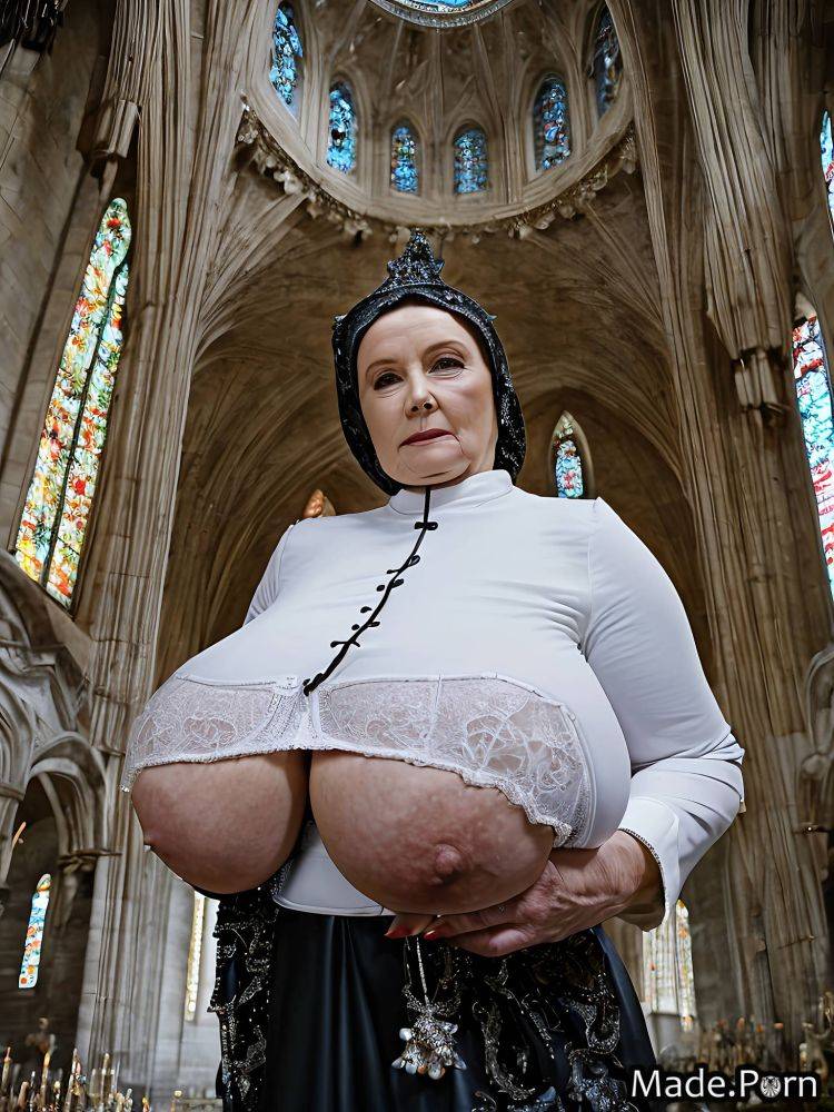 Made woman 70 church hairy nun ssbbw AI porn - #main