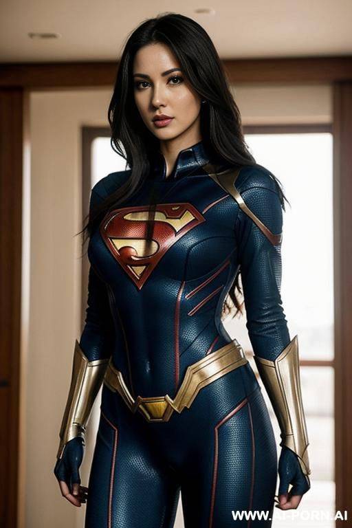 superheroe, looking at the camera, eyes contact, full body view - #main