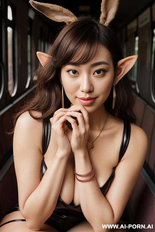 ((topless)) ((topless elf)), (slutty elf), (2 elf goddess womans of magic), (saggy curvy boobs ),(pretty face), (pretty boobs), (firm tits), (necklace), (bracelets), (eye contact), (soft flirtatious - #main