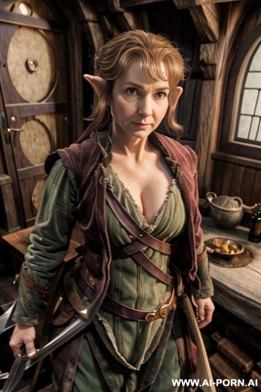 fantasy, short (((hobbit))) woman, boobs out - #main