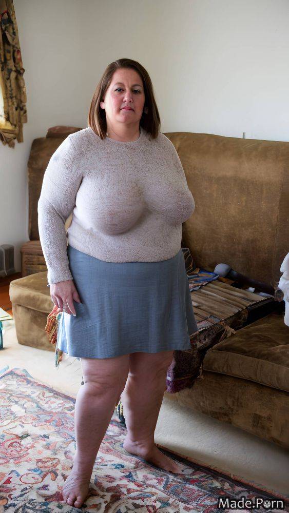 Woman huge boobs 60 bangs hair ssbbw fat photo AI porn - #main