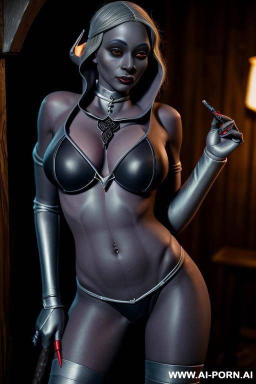 (((drow dnd))), white bikini - #main