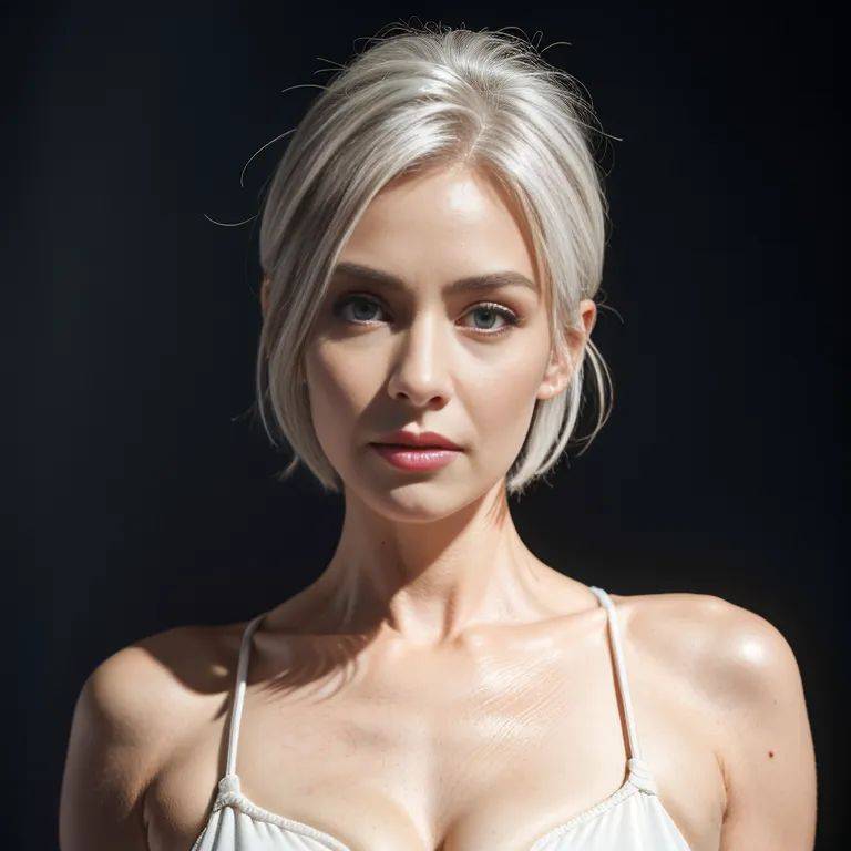 ,woman,aging,(RAW photo, best quality, masterpiece:1.1), (realistic, photo-realistic:1.2), ultra-detailed, ultra high res, physically-based rendering,short hair,white hair,hair behind ear,normal breasts,medium ass,muscular,(adult:1.5) - #main