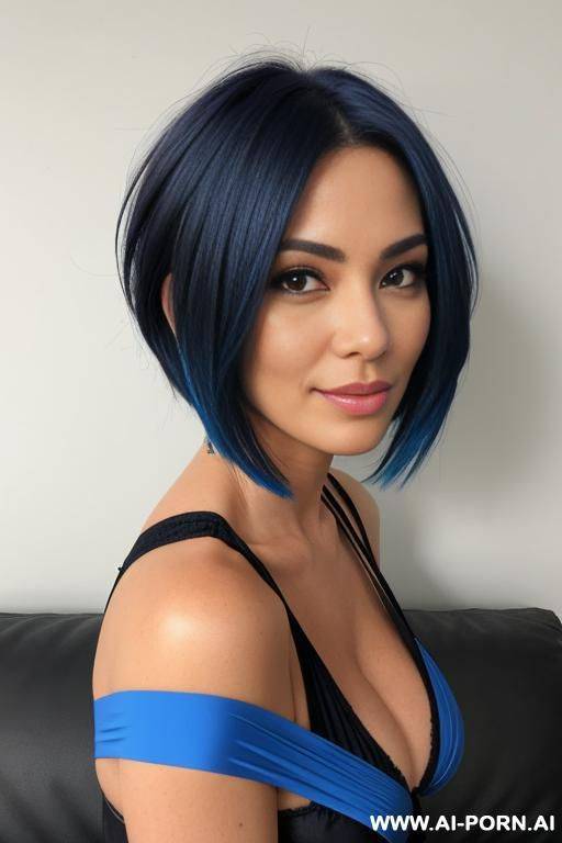 milf with short hair , gystyle, blue string - #main